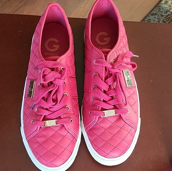 G by Guess Shoes - G by Guess Red Sneakers with Quilted Fabric and White Sole
